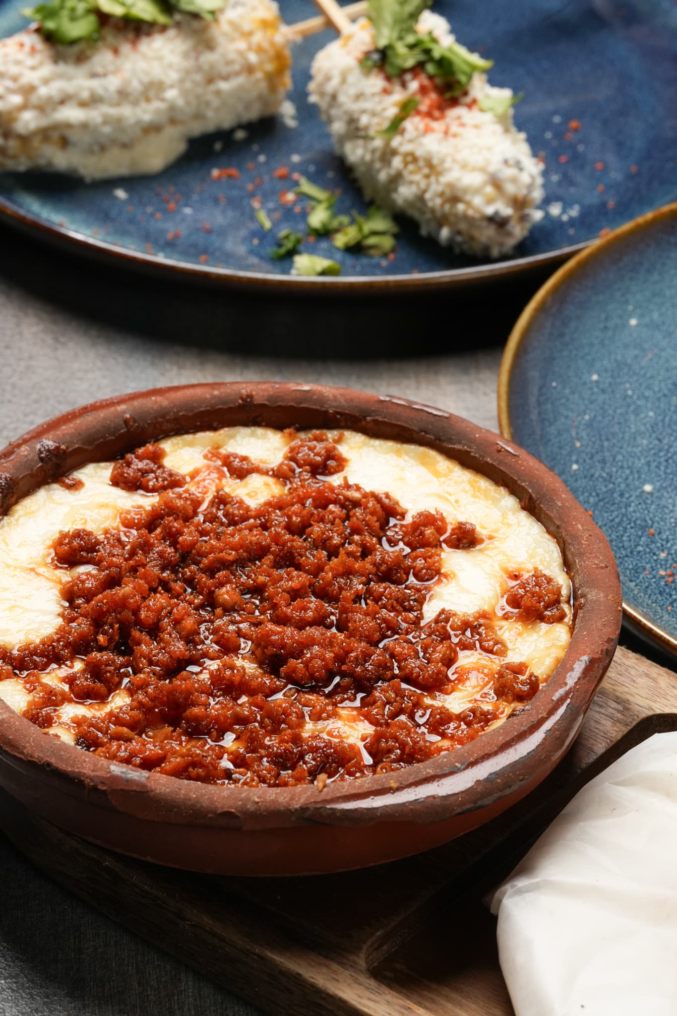 Queso fundido at Tiempos Calle 8