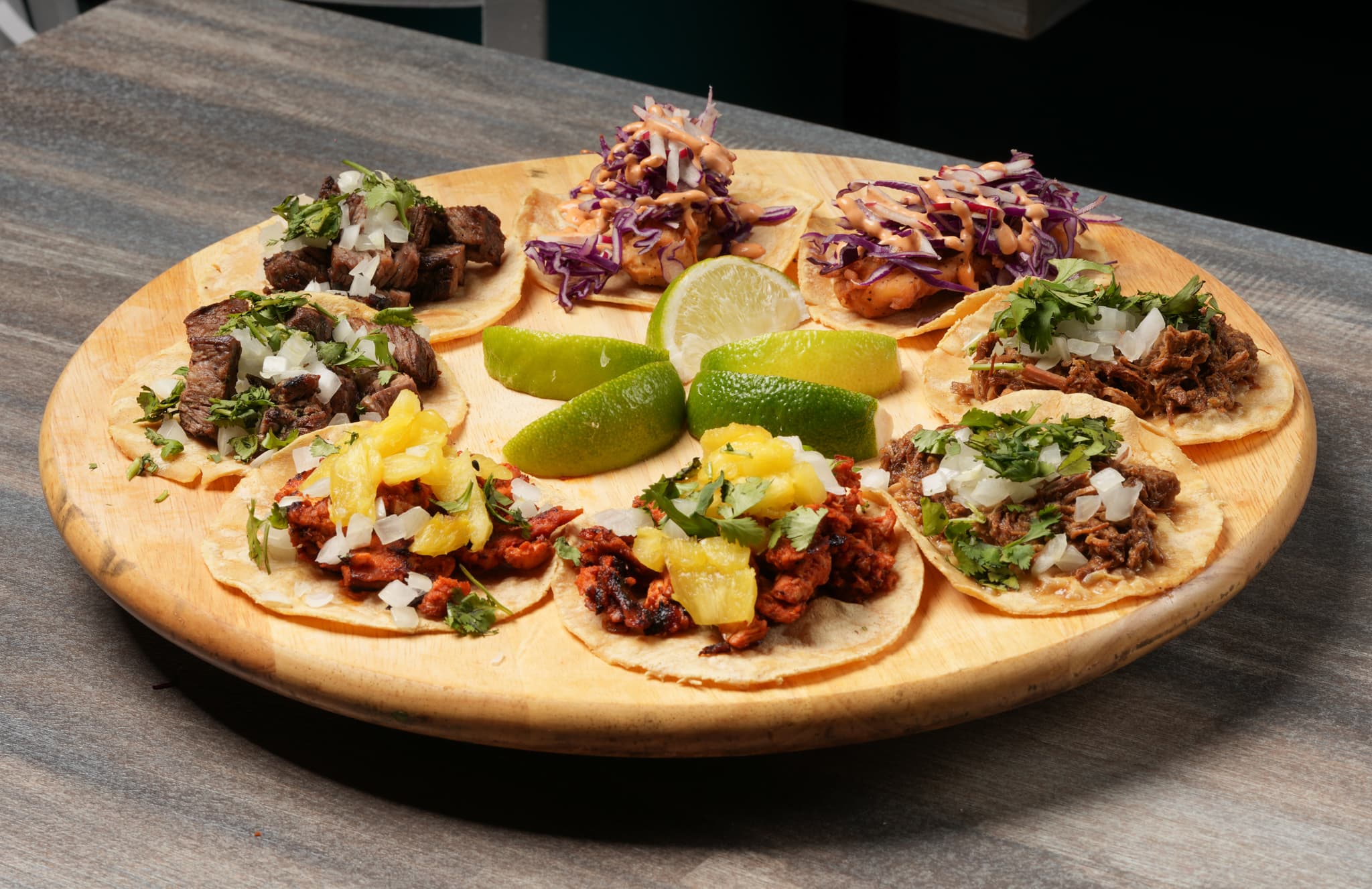 Tacos sampler at Tiempos Calle 8